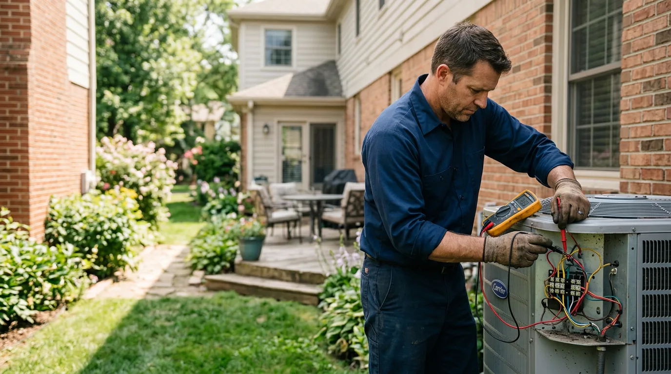HVAC technician working near Lafayette, NJ